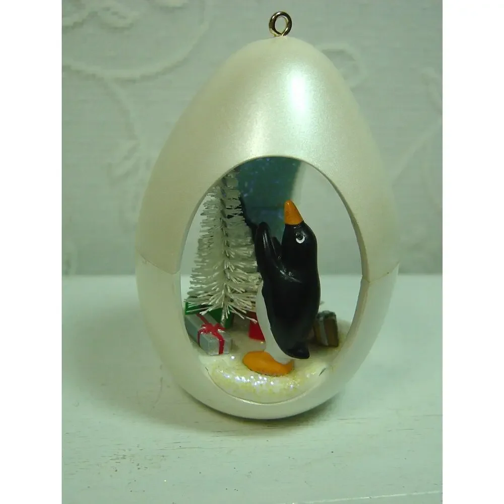 2 PENGUIN HALLMARK ORNAMENTS-WINTER SURPRISE #1 & SLEDDING SHENANIGANS